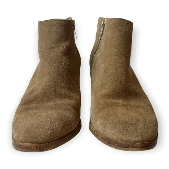 J. Crew Brown Suede Side Zip  Ankle Booties - Picture 5 of 13